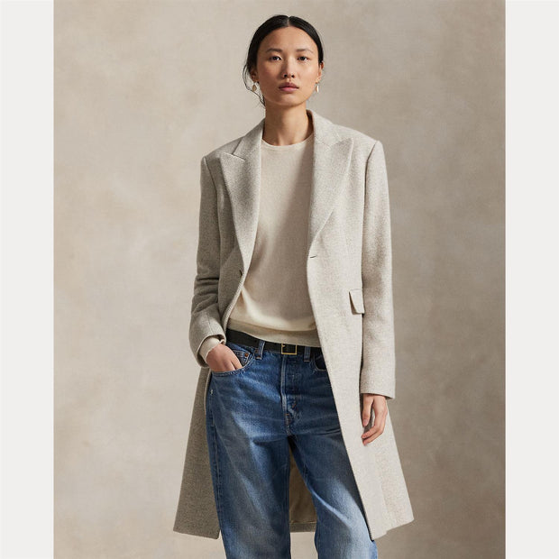 Crem Grey Woven Coat