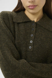 Olive GZalpha Polo Pullover - Stilshoppen