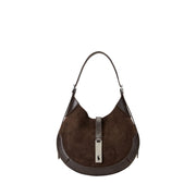 Brun Polo ID Suede-Leather Small Shoulder Bag - Stilshoppen