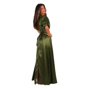 Oliven grønn Holly Long dress - Stilshoppen