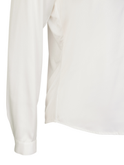 Creme Satin V-neck blouse - Stilshoppen