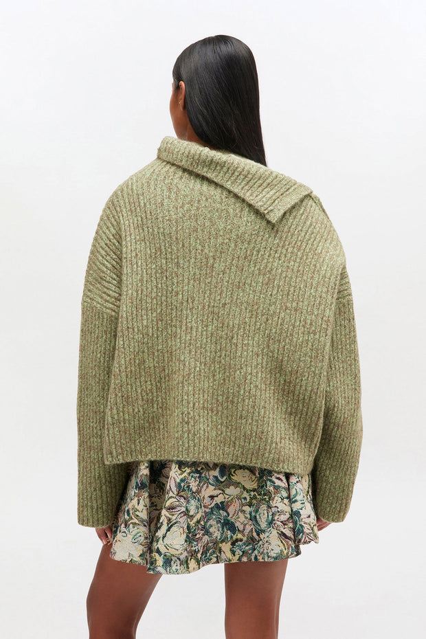 Melange Brushed Mohair Oversized Sweater - Stilshoppen