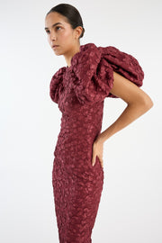 Jacquard Midi Puffy Dress - Stilshoppen