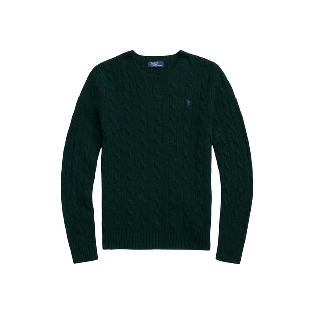 Grønn Cabel Knit Sweater - Stilshoppen