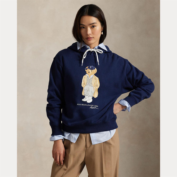 Navy Polo Bear Fleece Hooie - Stilshoppen