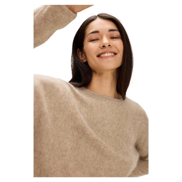 Mink Brushed Curved Sweater