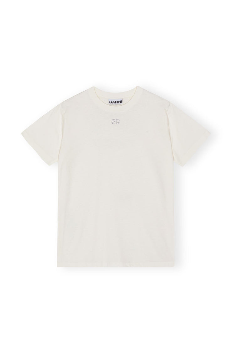 Offwhite Basic Rhinestone Relaxed t-shirt