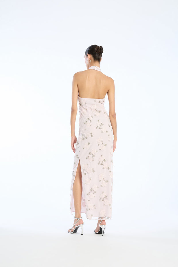 Flower Beads Maxi Dress