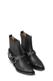 Sorte Fitted Chelsea Western Boot - Stilshoppen