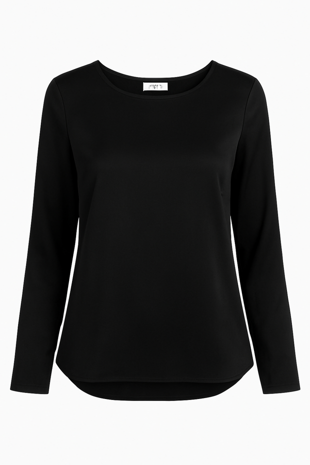 Sort Hilary Silk T-Shirt