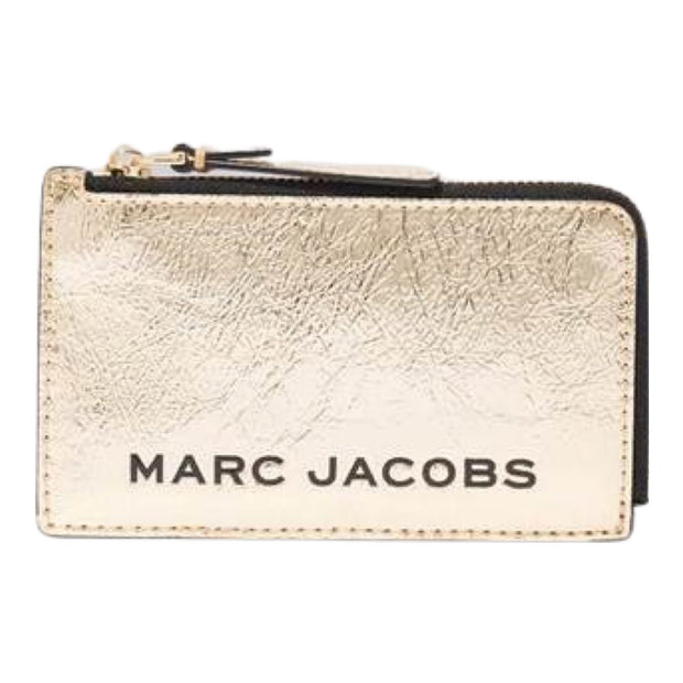 Gold Small Top Zip Wallet - Stilshoppen