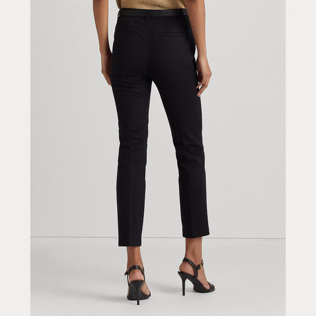 Sort Double Faced Stretch Cotton Pant - Stilshoppen