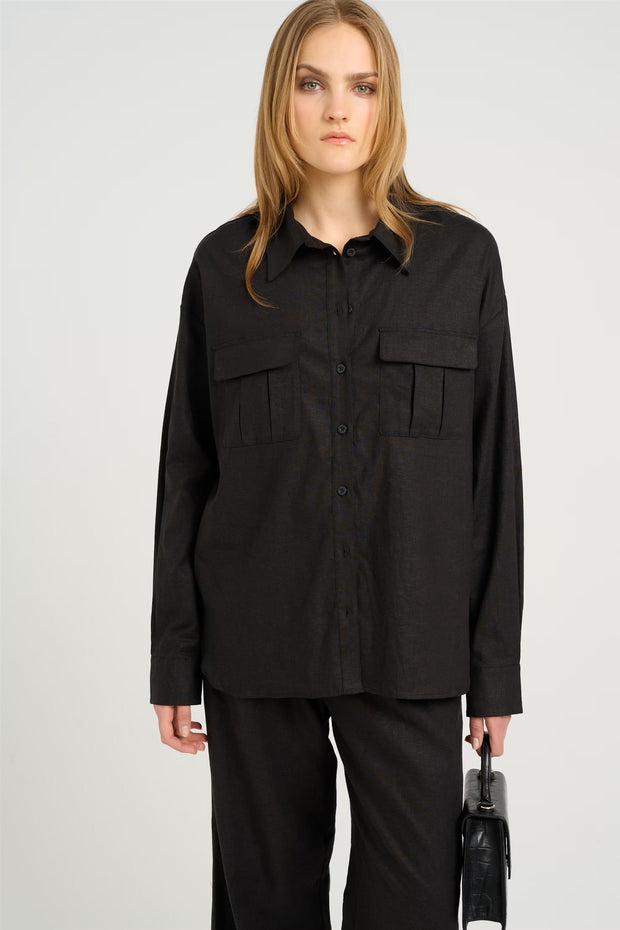 Sort ElarahGZ linen shirt