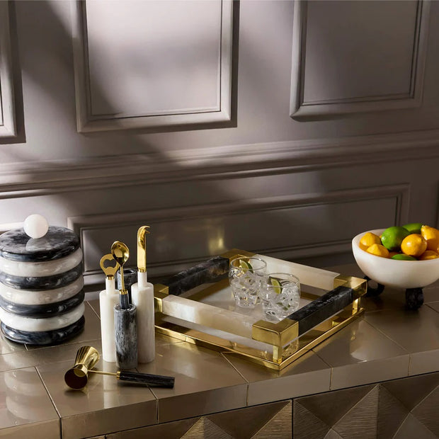 Sort/Hvit Mustique Tray