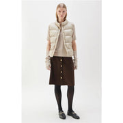 Mørkebrunt Alianne Suede Skirt