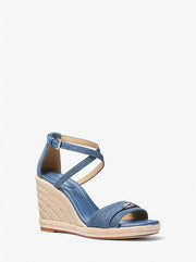 Jeansfarget Mandy Wedge sandal