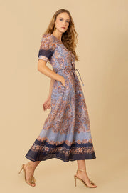 Mørkeblå Multi Aubrie Dress