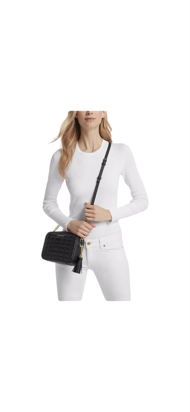 Black Quilted Camera Bag - Stilshoppen