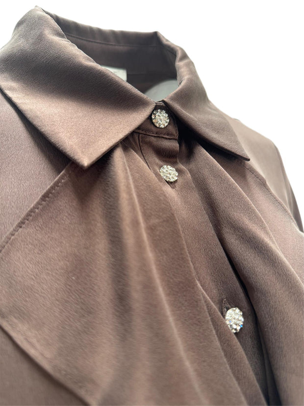 Brun Lillie silkebluse