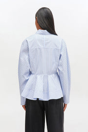 Stripe Peplum Shirt - Stilshoppen