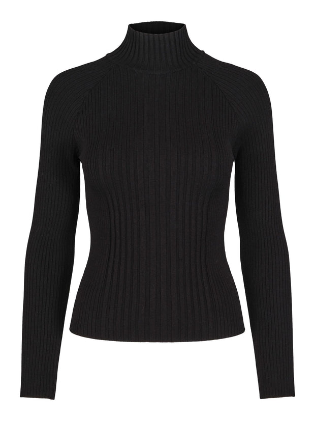 Rib round neck pullover - Stilshoppen
