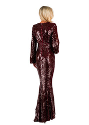 Burgunderrød Scarlett Sequin Dress - Stilshoppen