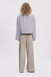 Hvit/sort SibaGZ stripe top - Stilshoppen