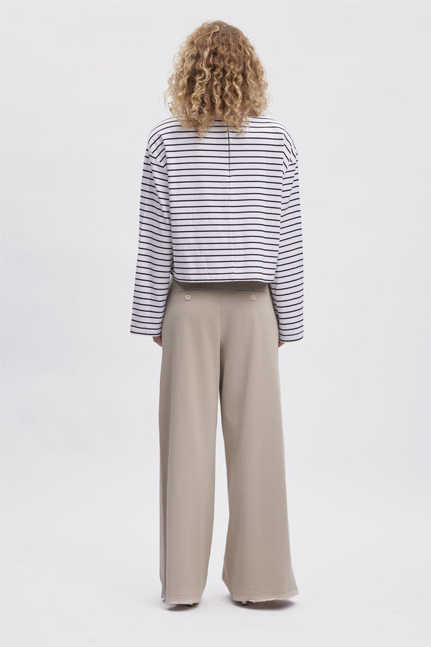 Hvit/sort SibaGZ stripe top - Stilshoppen