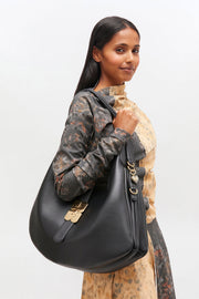 Sort Kat Large Gold Bag - Stilshoppen