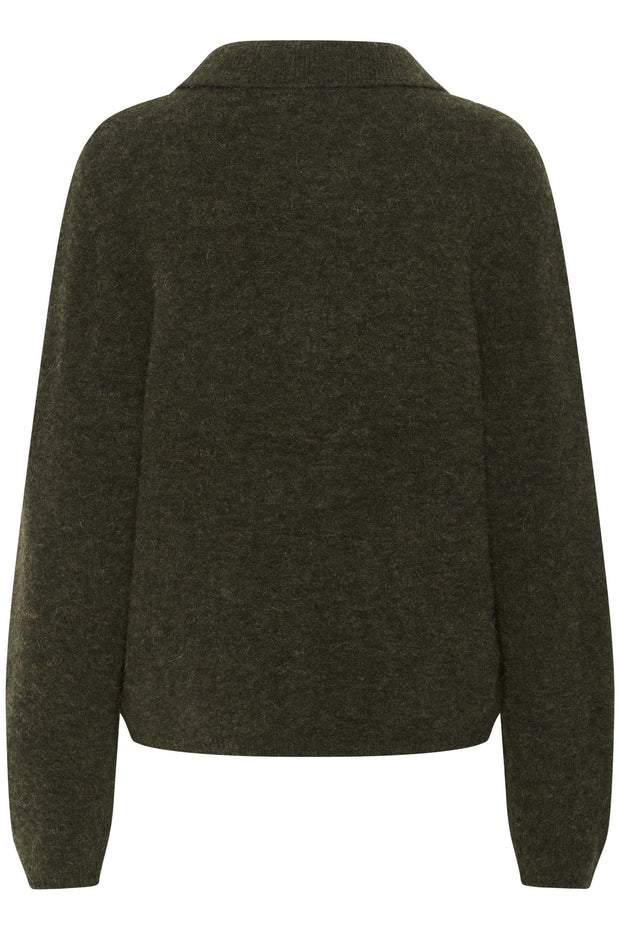Olive GZalpha Polo Pullover - Stilshoppen
