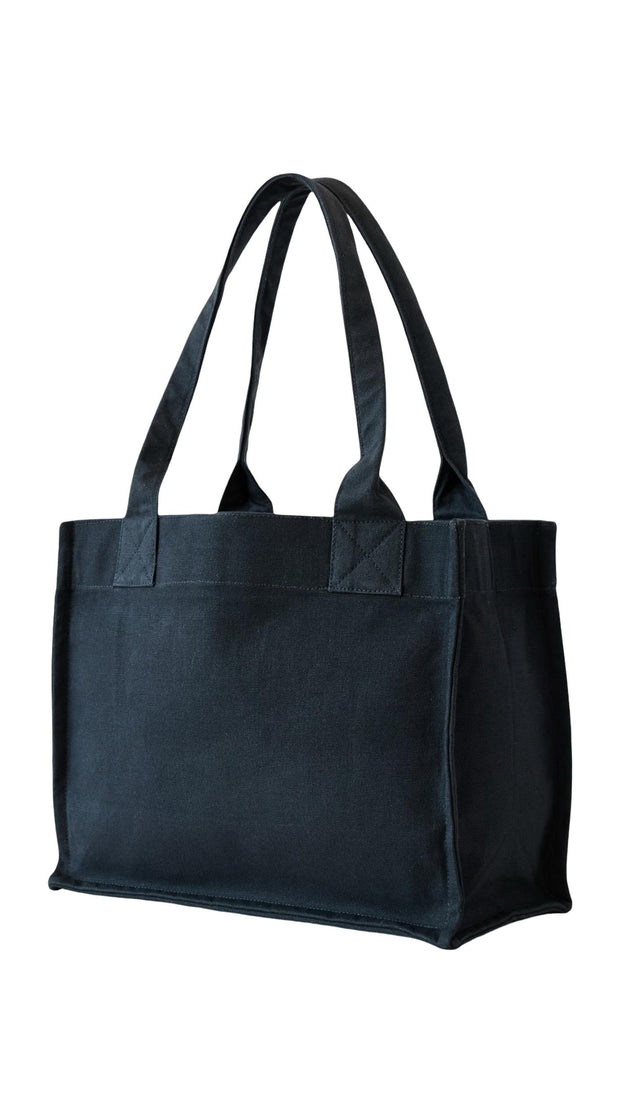 Mørkgrå Large Easy Shopper Contrasted Logo Pocket - Stilshoppen