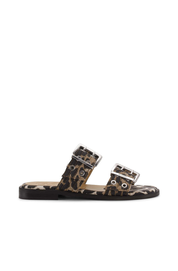 Feminine Buckle Two Strap Sandal