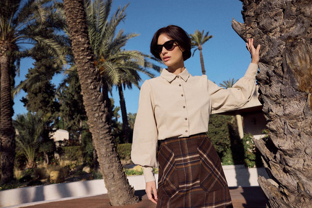 Brun Adam Check Skirt