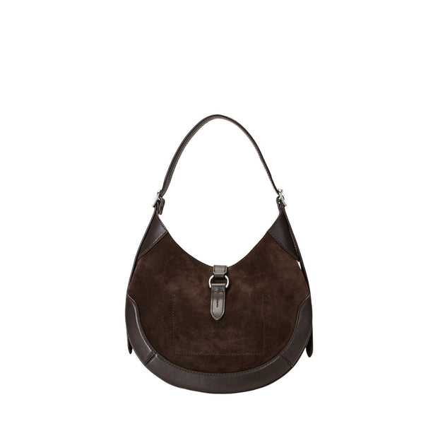 Brun Polo ID Suede-Leather Small Shoulder Bag - Stilshoppen