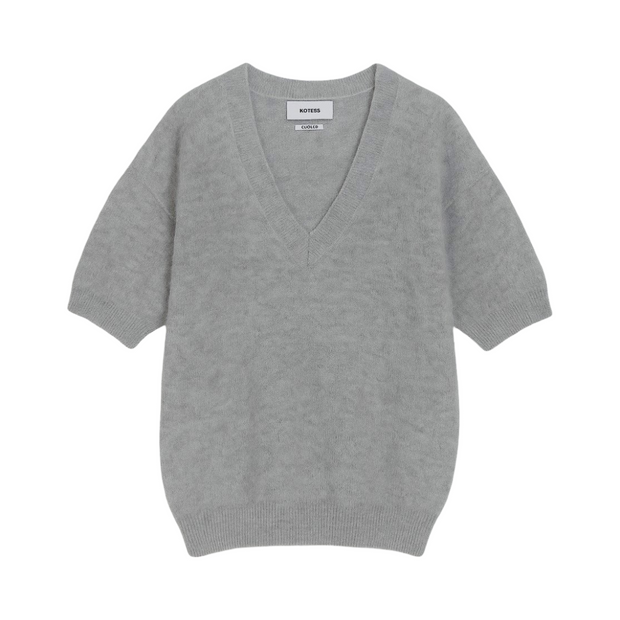 Lysegrå Pullover V-hals