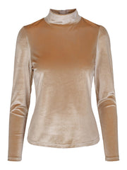 Sand Velvet Blouse
