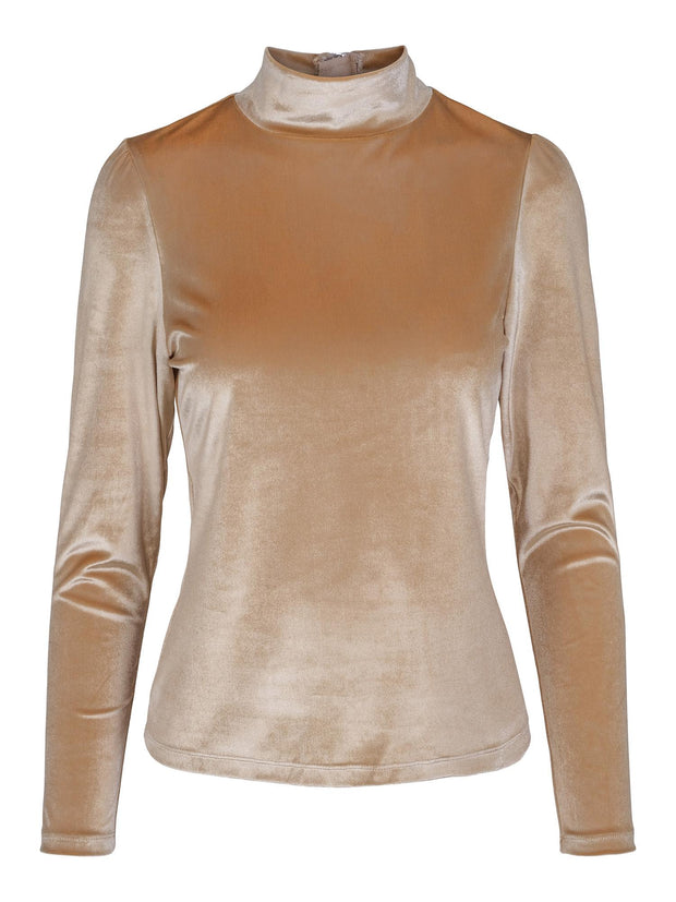 Sand Velvet Blouse