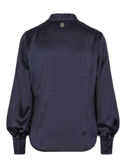 Sort Classic V-Neck Blouse - Stilshoppen
