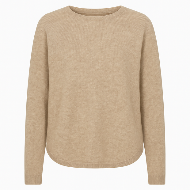 Mink Brushed Curved Sweater