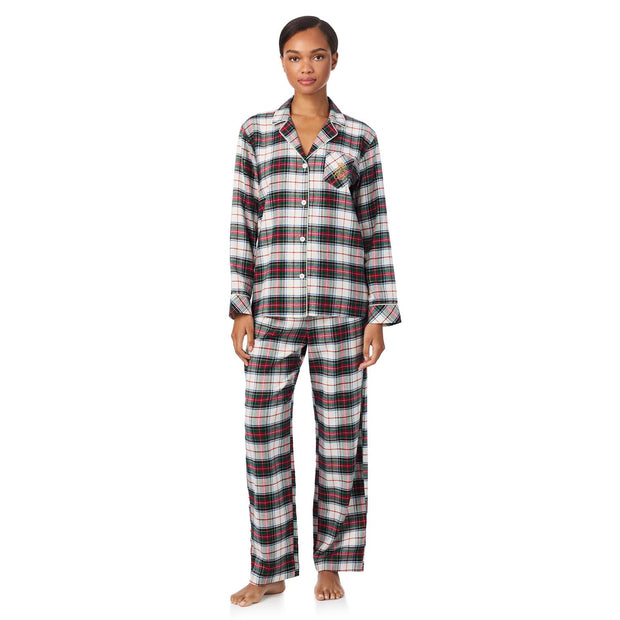 Lrl L/s Notch Collar Long Pant Pj Set