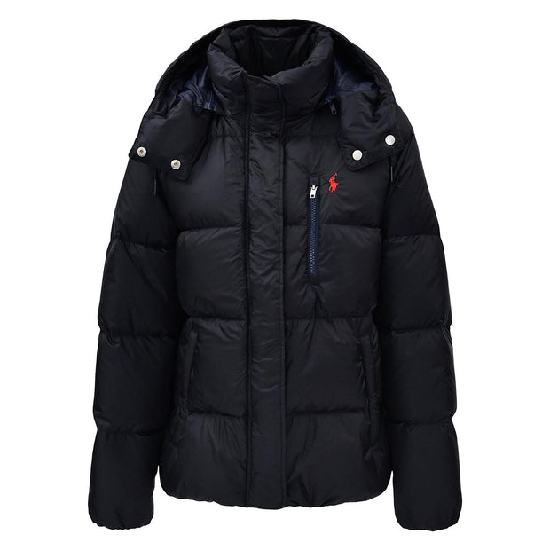 Navy Water-repellent Quilted Down Jacket