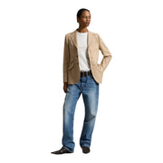 Taupe Wool Hacking Blazer
