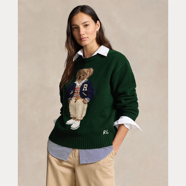 Grønn Polo Bear wool cashmere sweater - Stilshoppen