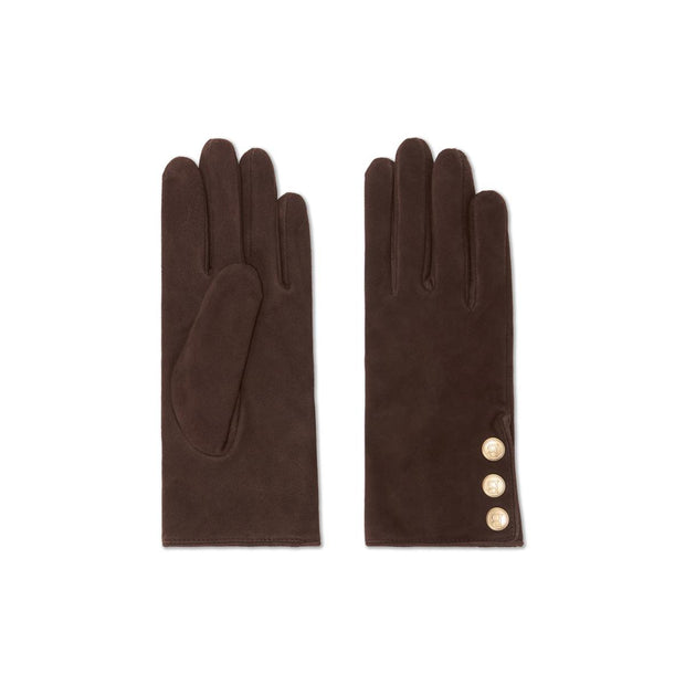 Mørkebrune Cara Suede Gloves