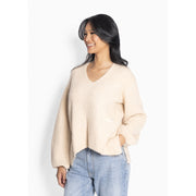 Sofie V-neck sweater Summer sand