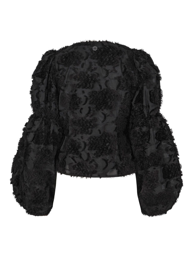 Sort Fashion Zip Blouse - Stilshoppen
