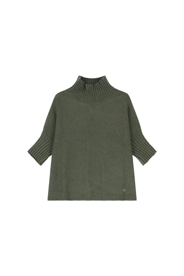 Oliven Turtleneck sweat - Stilshoppen