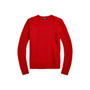 Rød Cabel Knit Sweater - Stilshoppen