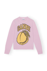Rosa Graphic O-neck Pullover Peach - Stilshoppen