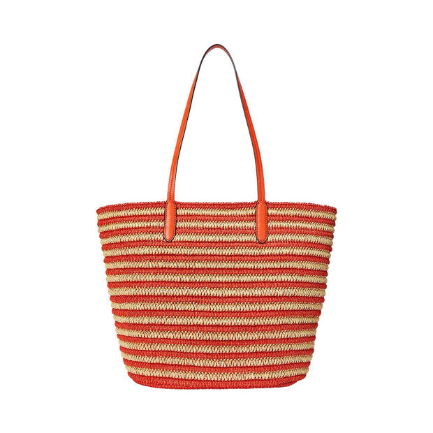Striped Straw Large Brie Tote Bag - Stilshoppen